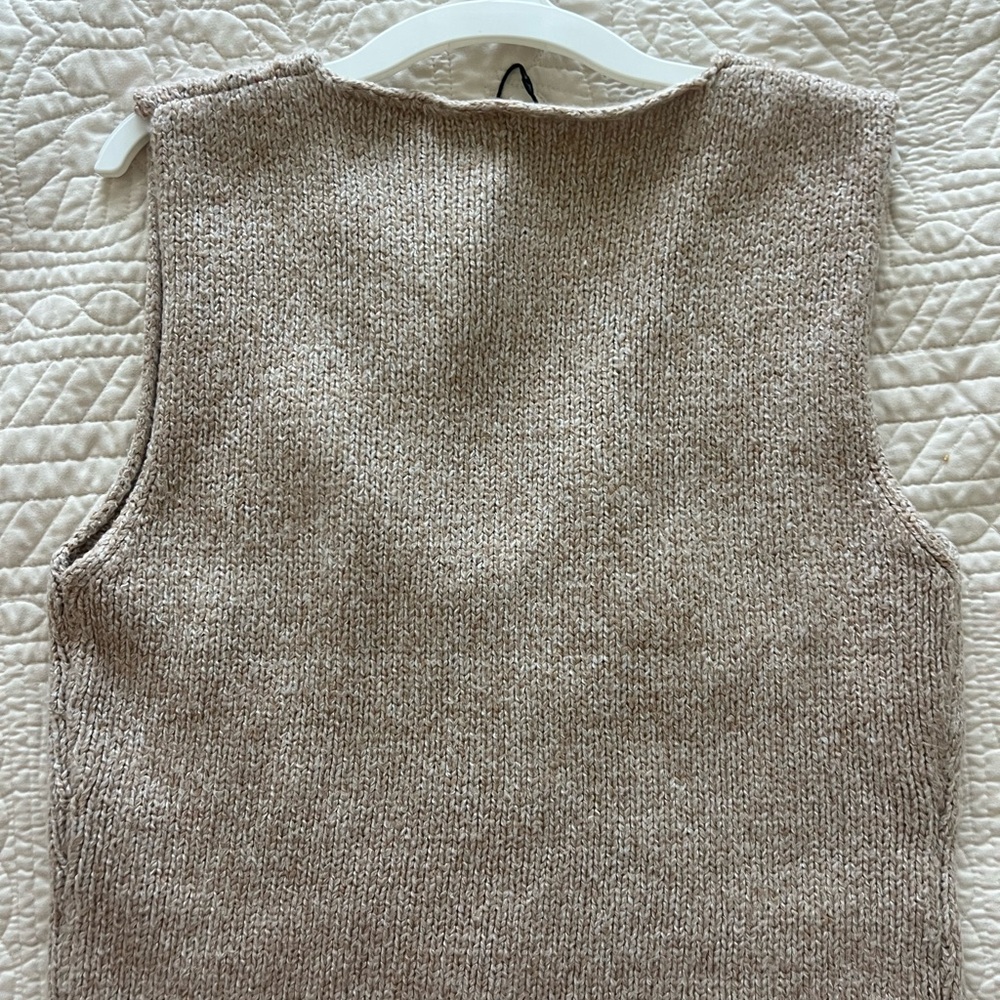 Rumored Tan Knit Sweatervest - Picture 5 of 5